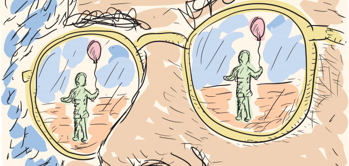 illustration aging old man