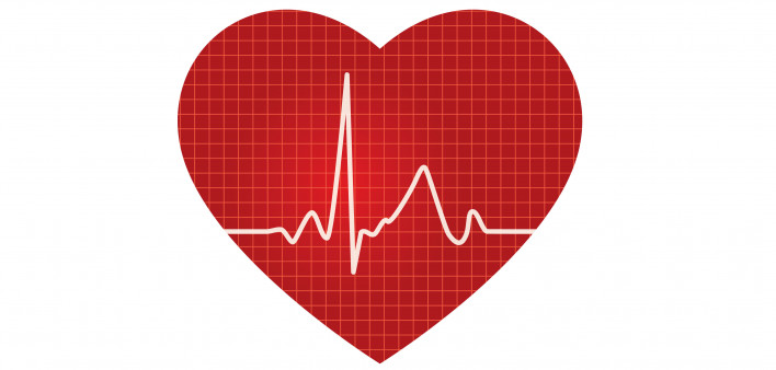 heart illustration with heart rythum