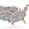 map of the United States made up of icons of people