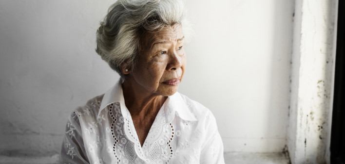 elderly asian woman
