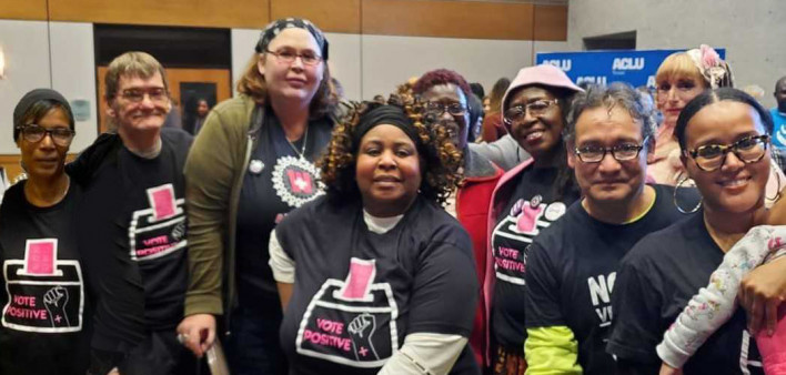 Team members of H-Town Power hold a Houston town hall pre-COVID-19 pandemic.