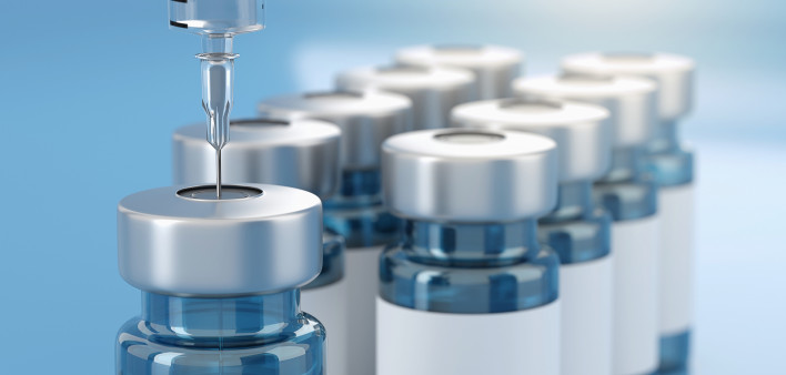Rendering 3d vaccine medicine bottle flu vaccine anti-vaccination and covid-19
