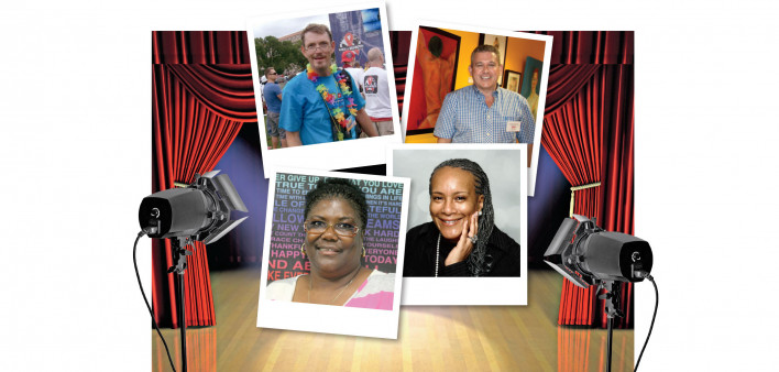 Clockwise from top left: Jeff Allen, Osvaldo Perdomo, Vanessa Johnson and Ruth Royster Fordham