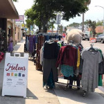 A sidewalk sale at Auntie Helen's Community Thrift in San Diego