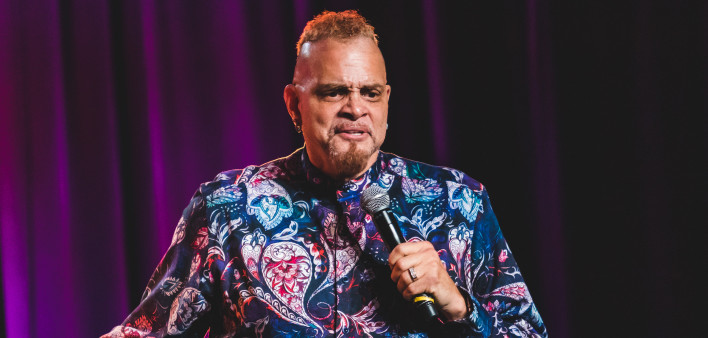 Comedian Sinbad performs at Clusterfest