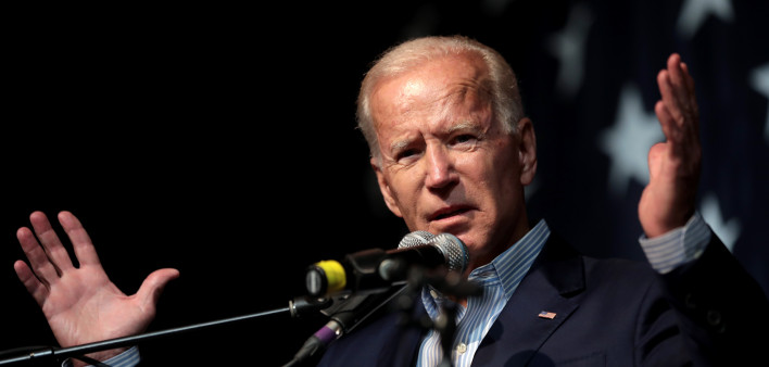 Former Vice President of the United States Joe Biden speaking with attendees at the 2019 Iowa Democratic Wing Ding at Surf Ballroom in Clear Lake, Iowa