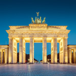 Berlin Brandenburg Gate in twilight, Germany