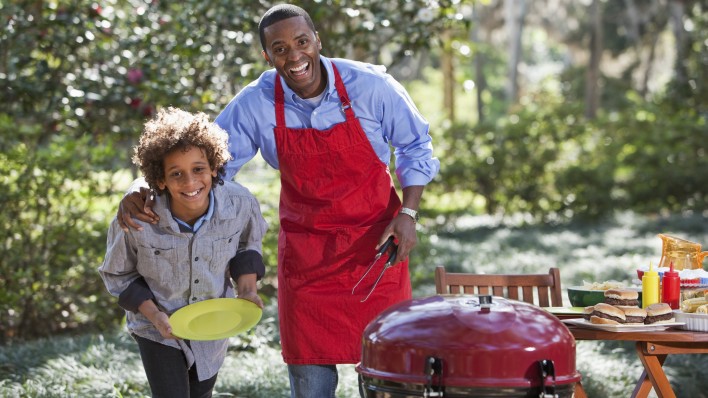 family grilling