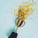 trophy with stars coming out