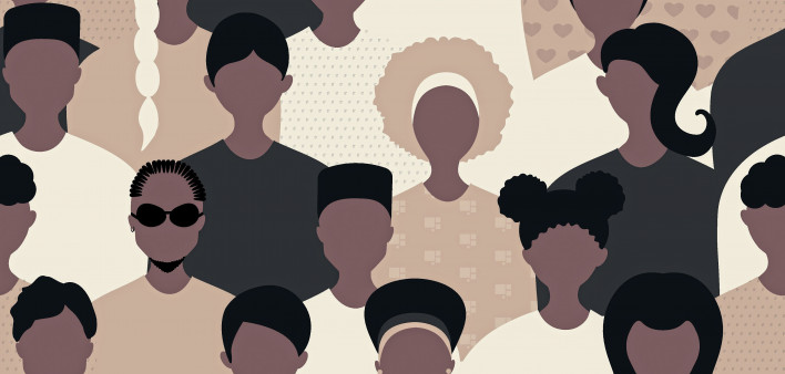 illustration group of black figures