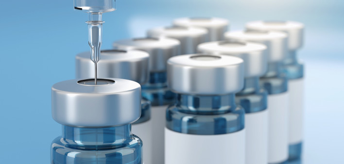 Rendering 3d vaccine medicine bottle flu vaccine anti-vaccination and covid-19