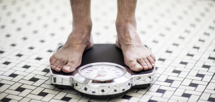 bare feet on scale