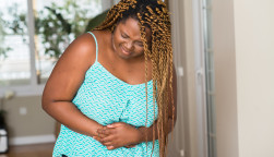 woman girl stomach cramps