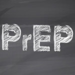 PrEP written on a chalkboard