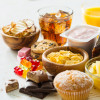 Selection of food high in sugar