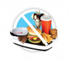 Junk food on scale and not symbol