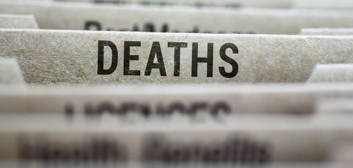 File folder of death cases