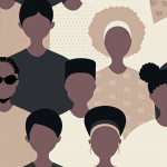 illustration group of black figures