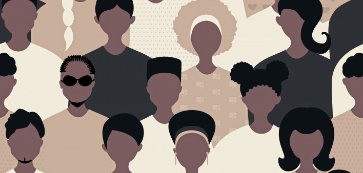 illustration group of black figures