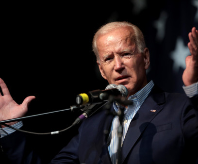 Former Vice President of the United States Joe Biden speaking with attendees at the 2019 Iowa Democratic Wing Ding at Surf Ballroom in Clear Lake, Iowa