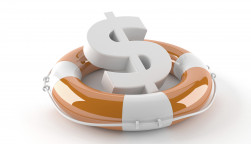 a US dollar symbol in a life preserver