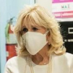 Jill Biden and Naseema Shafi at Whitman Walker Health in Washington, DC, on January 22, 2021