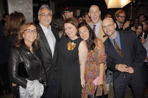 POZ Managing Editor Jennifer Morton (center) celebrating with friends (photo by Michael Wilson)