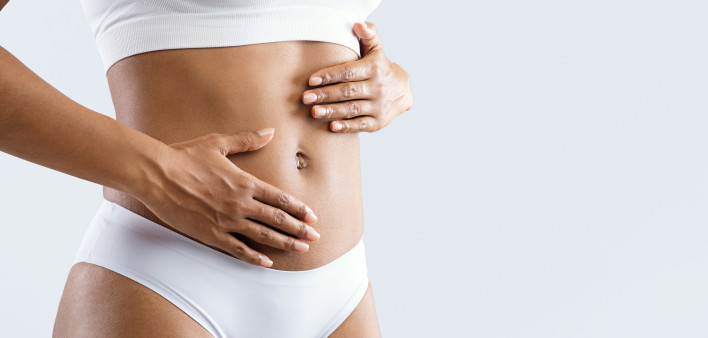 woman girl stomach cramps
