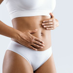 woman girl stomach cramps
