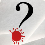 question mark and virus