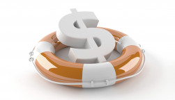 a US dollar symbol in a life preserver