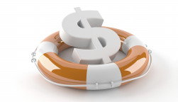 a US dollar symbol in a life preserver
