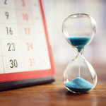 Hourglass and calendar