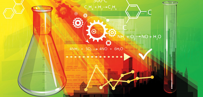 illustration beaker science graphs info research