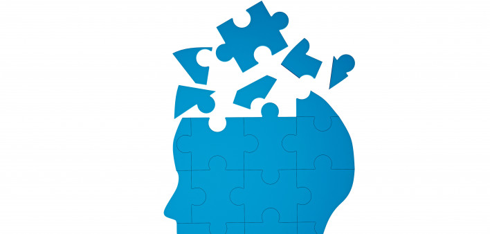 illustration head puzzle pieces coming apart