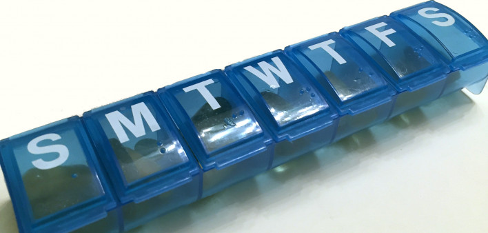 Pill Box  Daily pill organizer.