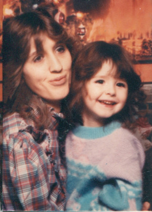 2) Crystal Gamet with her mother, Deborah Kellner Arnett, 1986.