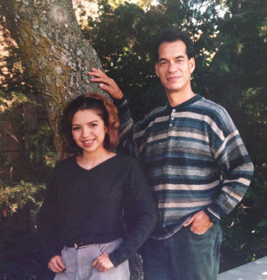 Viviana Maldonado and her father, Jose, 1998.
