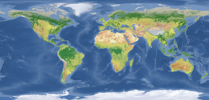 World Topographic Map
