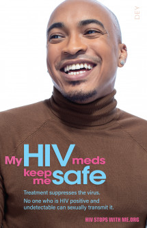 Dey Armbrister appears in the HIV Stops With Me campaign across New York state.