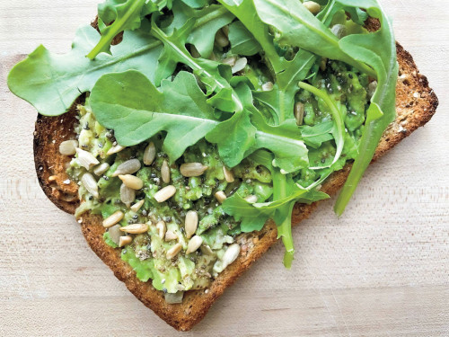 Recipe: avocado toast with sunflower seeds..