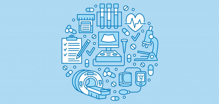 illustration of medical health equipment