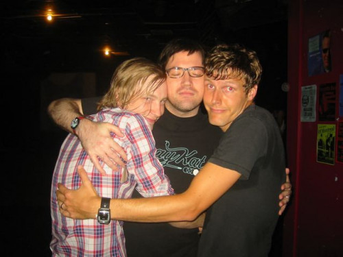 In 2005, cuddle-time with Jason and Jonathan of Engine Down