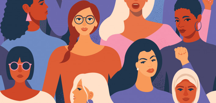 illustration of group of women