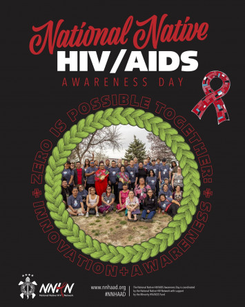 A promotional poster for National Native HIV/AIDS Awareness Day 2021