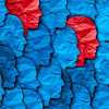 covid-19 herd immunity concept illustration many heads different colors cut out of paper