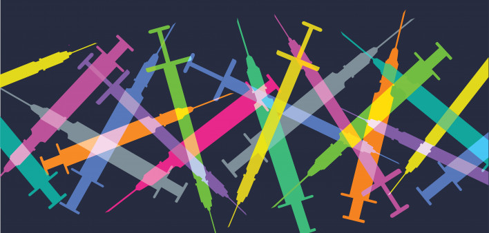 color illustration of syringes needles