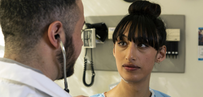 trans woman and transman doctor