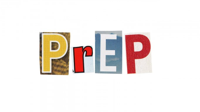PrEP spelled out in colorful letters