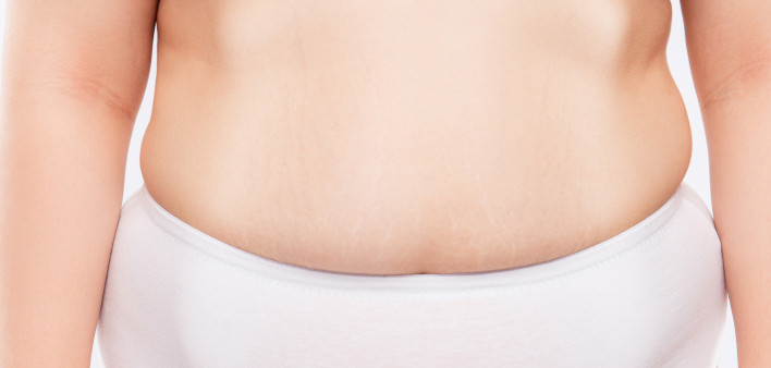 Close up of woman's lower body